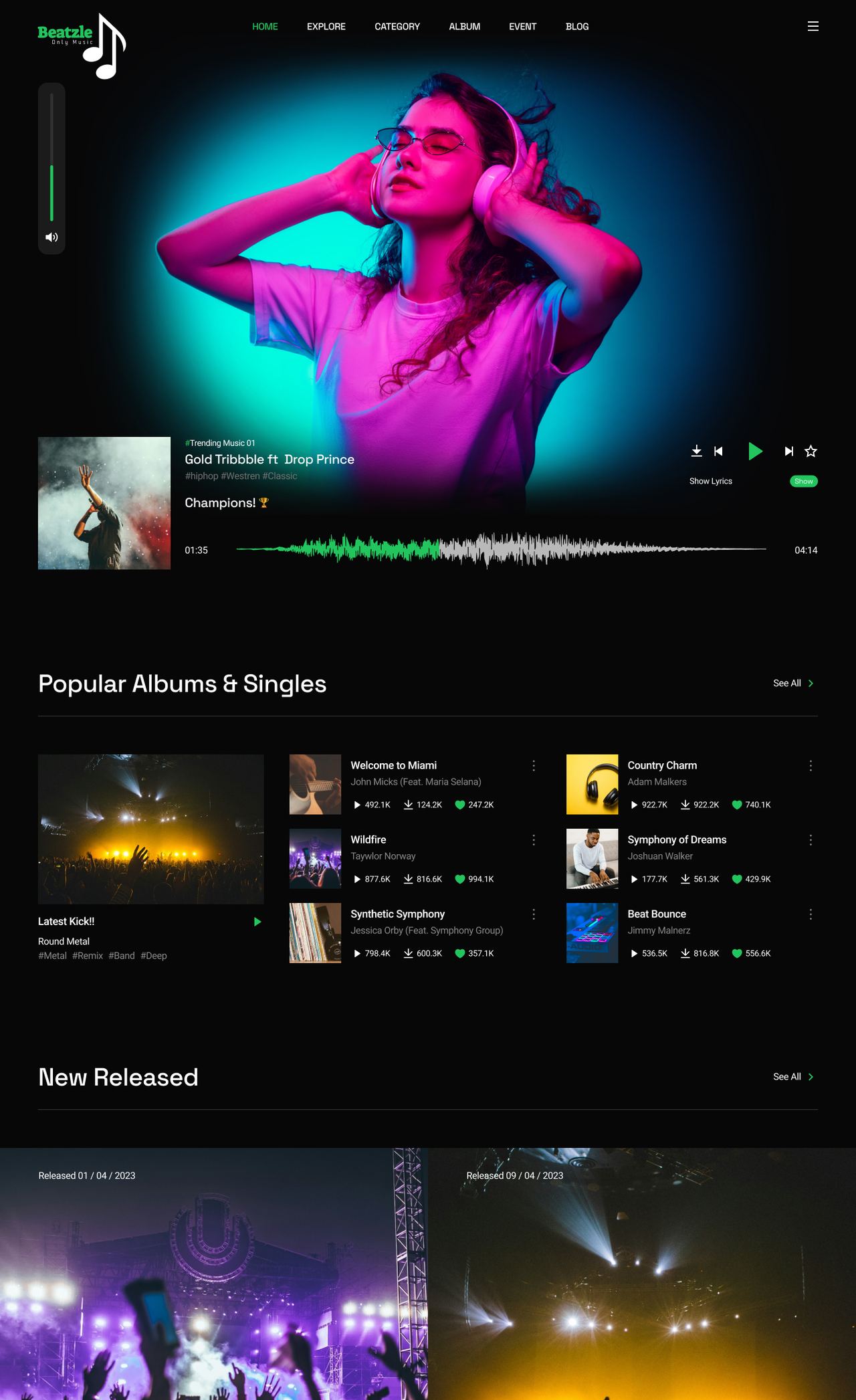 Beatzlz — Music Streaming Platform — image 1